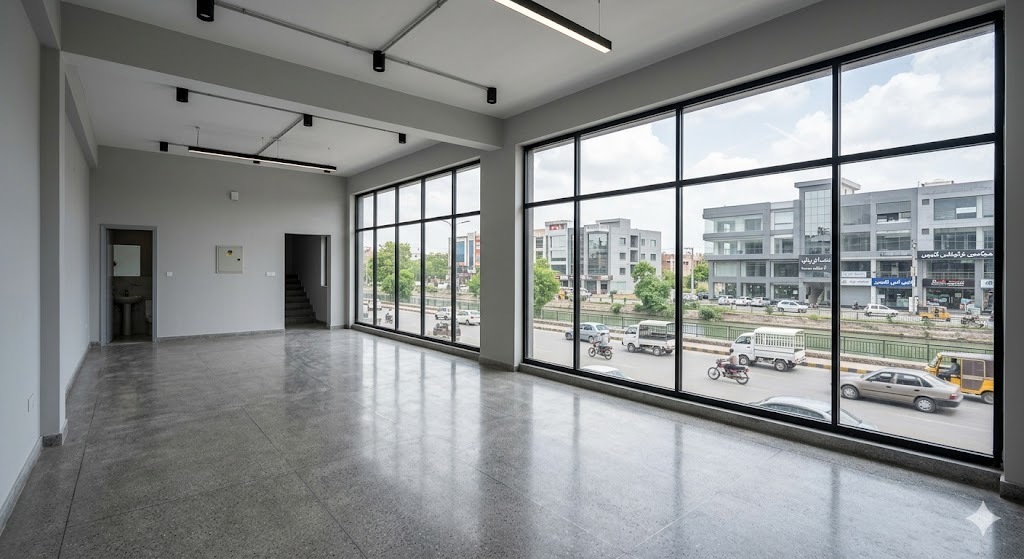 1000 Sq. Ft Commercial Space For Rent on Main Canal Road Faisalabad