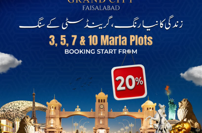 Plots are Available on Instalment in Grand City Faisalabad