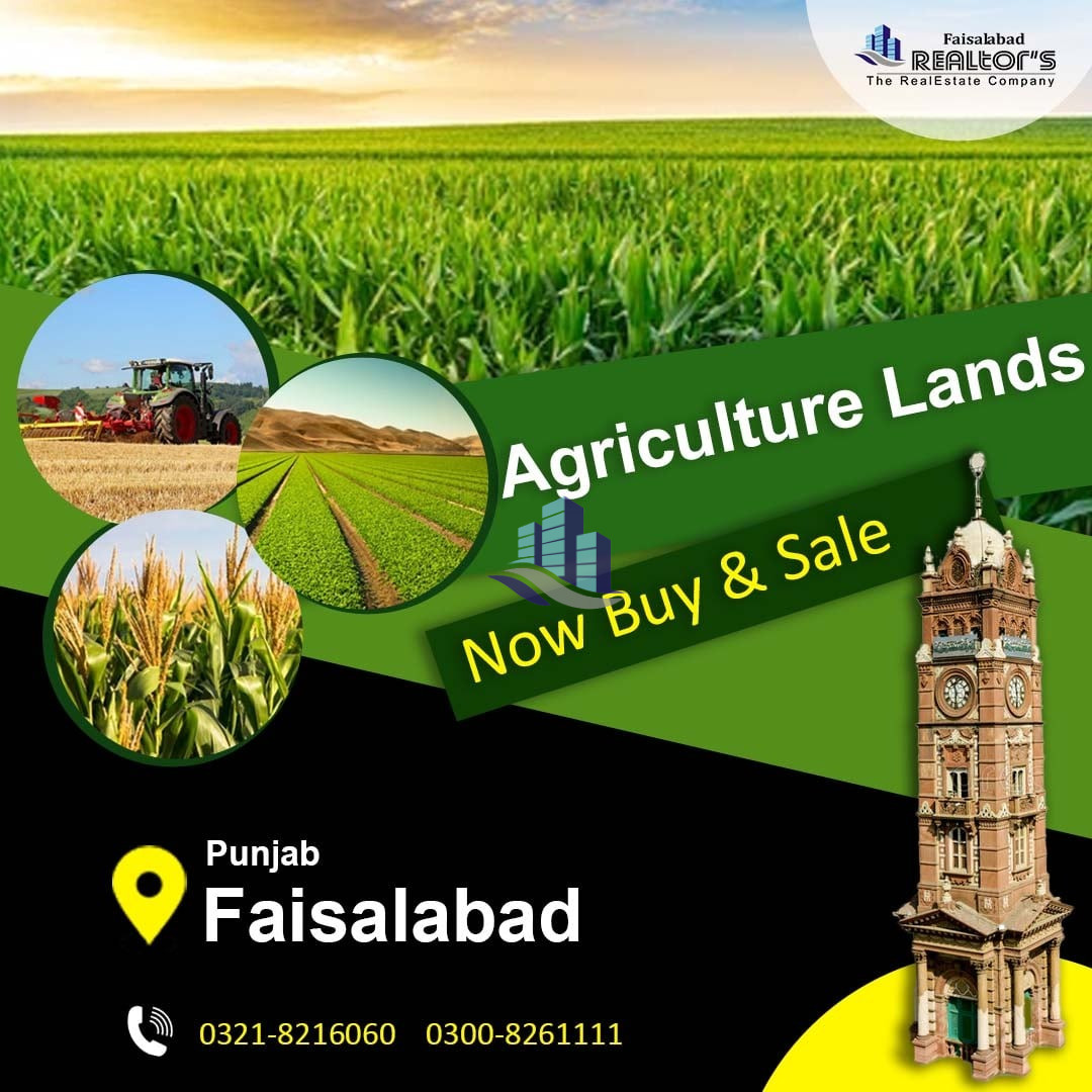Ideal 25 acre fully Agriculture land available for sale Best For Investment nearby samundri Road Faisalabad