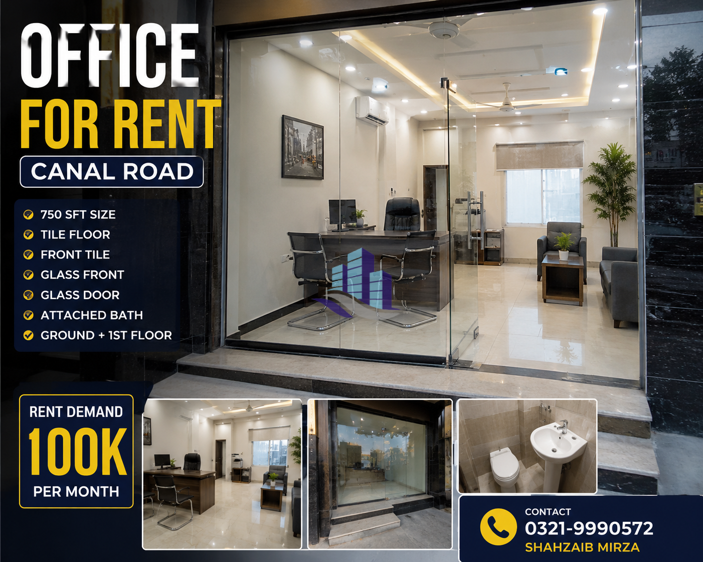 Office for Rent on Canal Road Faisalabad