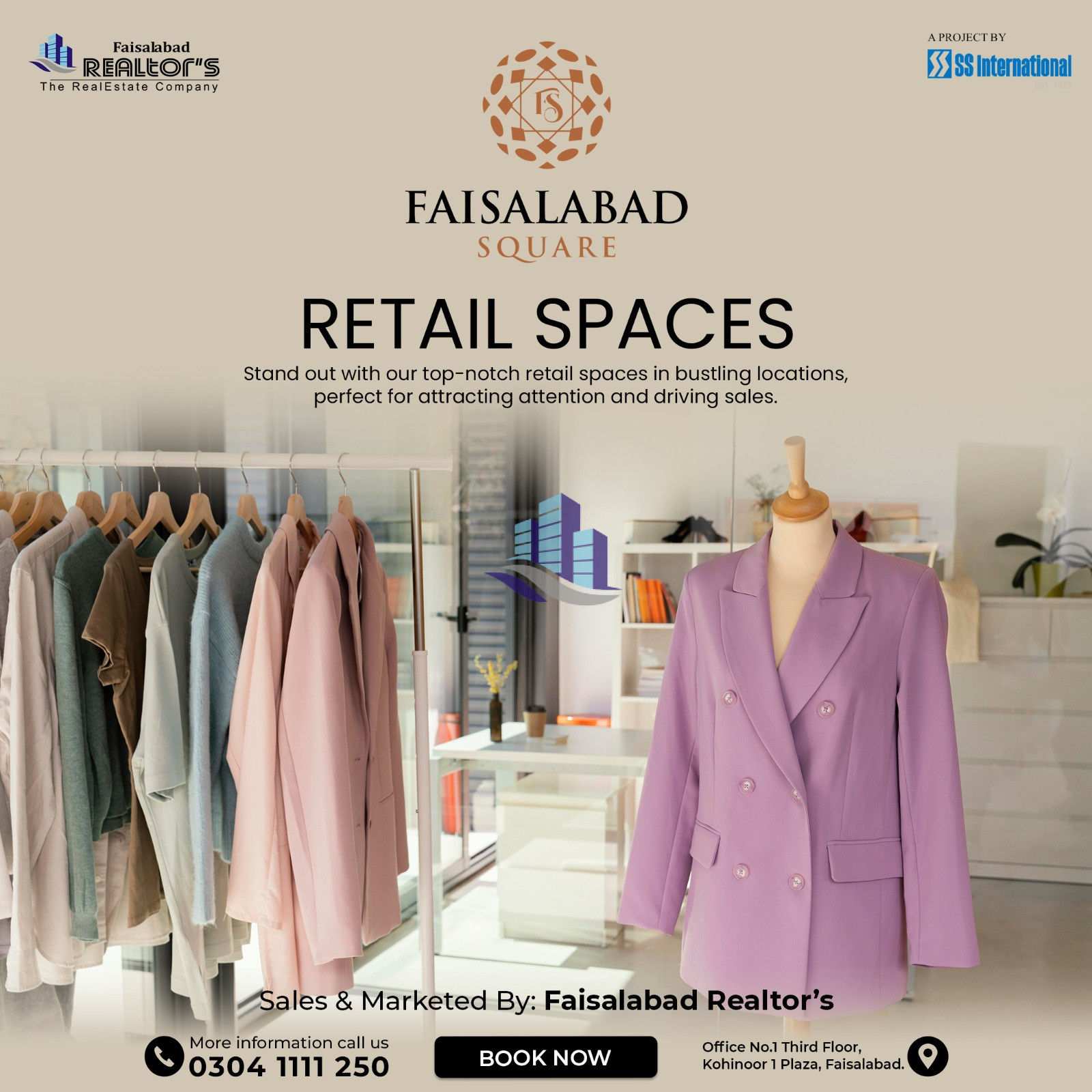 750 Sqft Commercial Shop for Rent at Canal Road Faisalabad