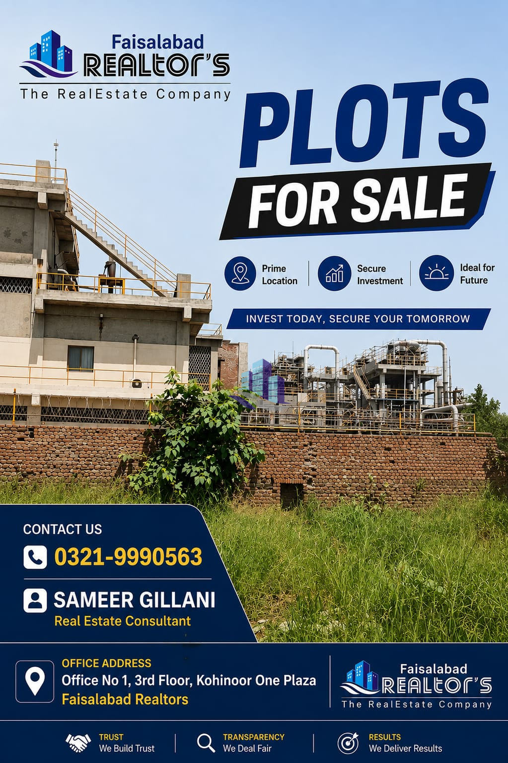 Prime Plots for Sale Madina Town Faisalabad