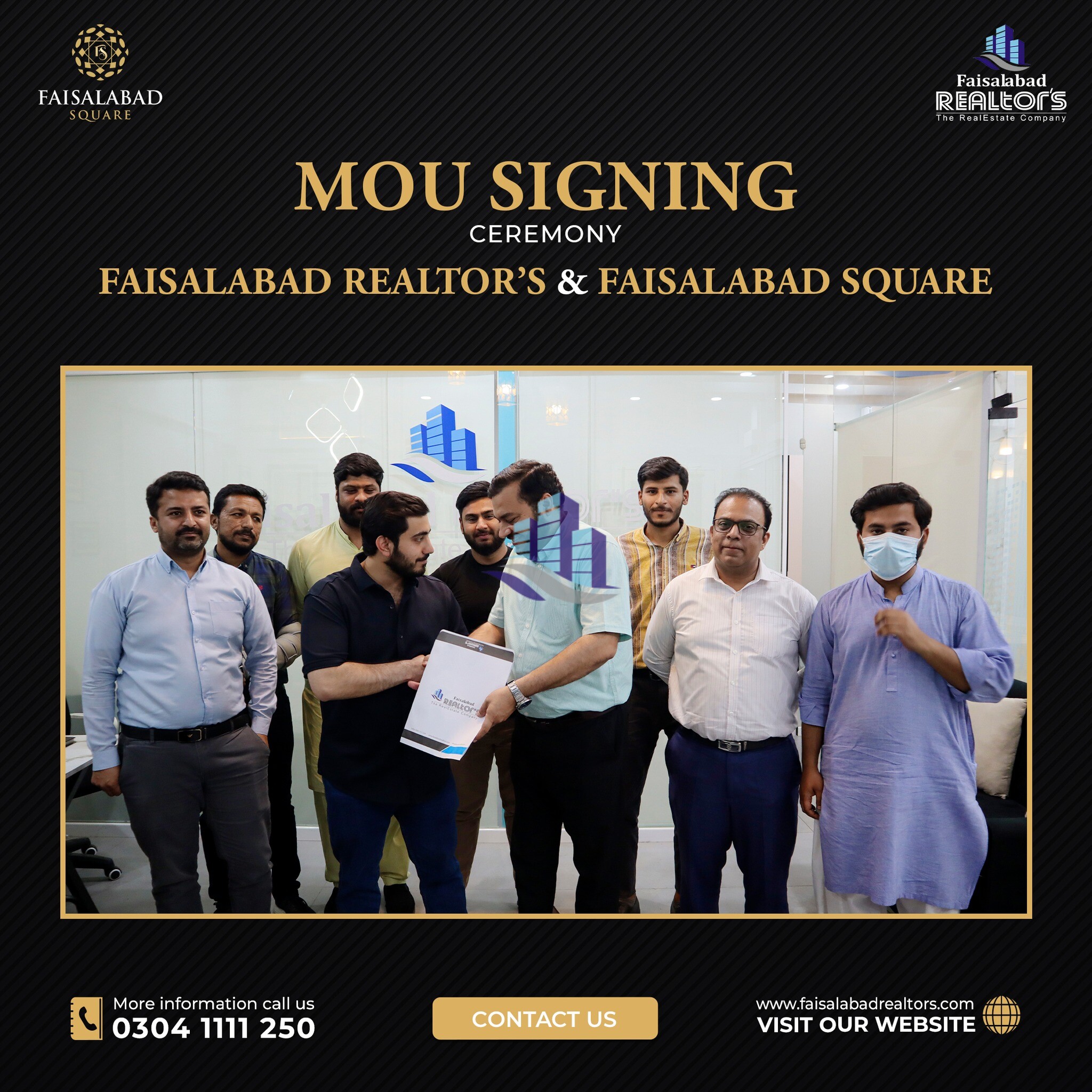 MOU Signing Ceremony Between Faisalabad Realtors & Faisalabad Square Mall 1