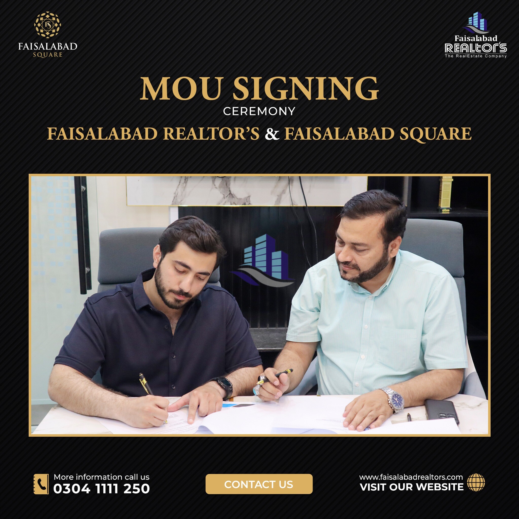 MOU Signing Ceremony Between Faisalabad Realtors & Faisalabad Square Mall 2