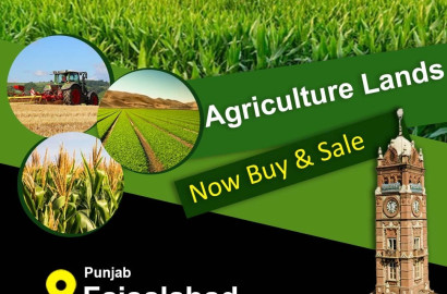 VIP 2 Acer Farmhouse Land For Sale Best For Investment at Nearby Jhangh Road & Samundri Road Faisalabad Punjab